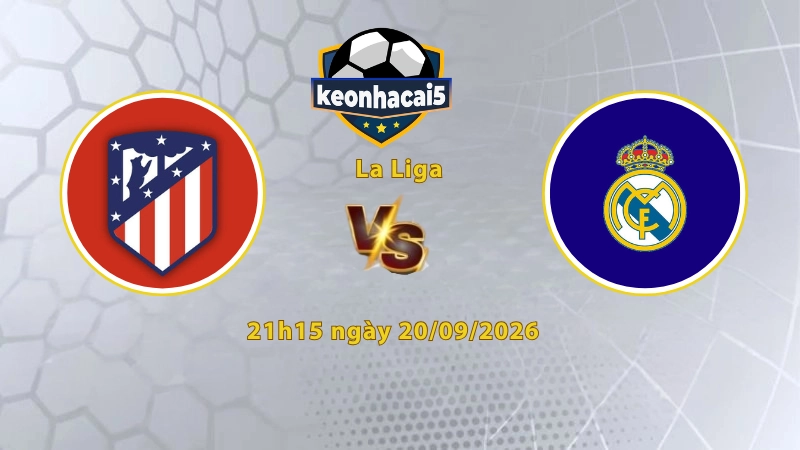 Soi kèo Atletico vs Real Madrid, 21h15 ngày 20/09, La Liga 2026/27: Derby cân sức